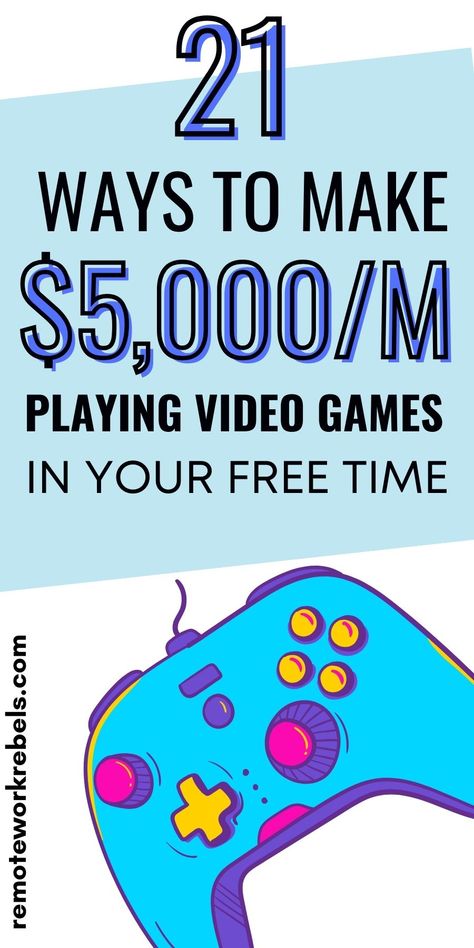 Are you looking to make money from home? If you love gaming, take a look at how you can profit from your passion with these 21 ways to make money playing games including testing games, playing in tournaments, starting a gaming business, blogging about games and more. Whether you're a new gamer or a pro, this guide will help you make money gaming. Gaming Business, Business Ideas To Start, Test Games, Earn Money Online Fast, Gaming Merchandise, Hobbies That Make Money, Vr Experience, Playing Video Games, Popular Games