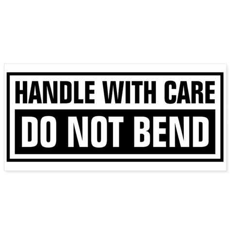 Rubber stamp with the text "handle with care, do not bend". Do Not Bend Stickers, Sticker Printable, Stickers Printable, Handle With Care, The Text, Rubber Stamp, Rubber Stamps, Bend, Texts