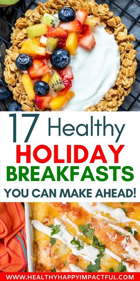 Egg Casserole Christmas Morning, Healthy Holiday Breakfast Ideas, Easter Breakfast Ideas Make Ahead, Healthy Christmas Breakfast Casserole, Christmas Healthy Breakfast, Easy Holiday Brunch Ideas, Winter Brunch Recipes, Healthy Christmas Brunch Ideas, Healthy Thanksgiving Breakfast