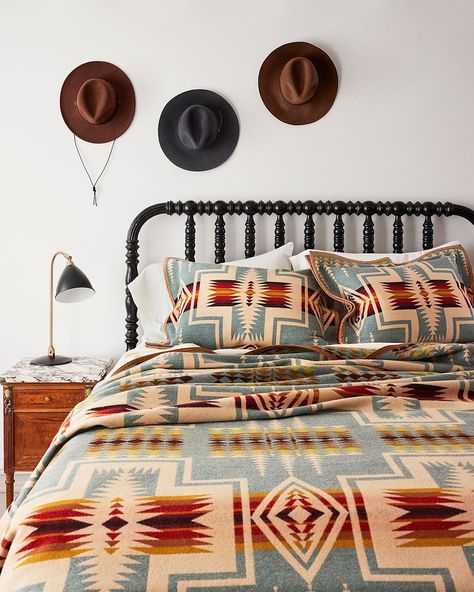 World-Class Wool Blankets | Pendleton | Pendleton Pendleton Bedroom, Pendleton Pillow, Western Blankets, Park Blanket, Western Bedroom Decor, Western Bedroom, Pendleton Blanket, Pendleton Woolen Mills, Coverlet Set