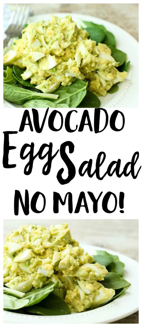 Egg Salad Recipe No Mayo, Avocado Egg Salad Recipe, Avocado Egg Recipes, Avocado Dessert, Paleo Gluten Free Recipes, Recipe Low Carb, Avocado Egg Salad, Keto Lunch Ideas, Avocado Salat