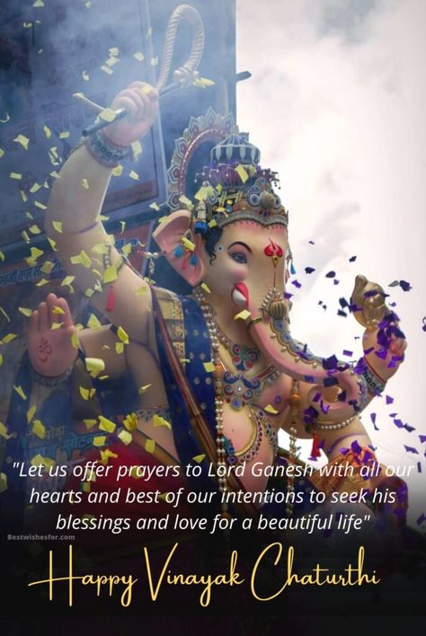 Ganesh Wallpaper Wishes, Happy Ganapati Chaturthi, Vinayaka Chavithi Quotes, Vinaka Chavithi Wishes, Ganesh Wishes In English, Ganapathi Quotes, Ganesha Wishes Images, Ganesh Chaturthi Blessings, Gowri Ganesha Images Wishes