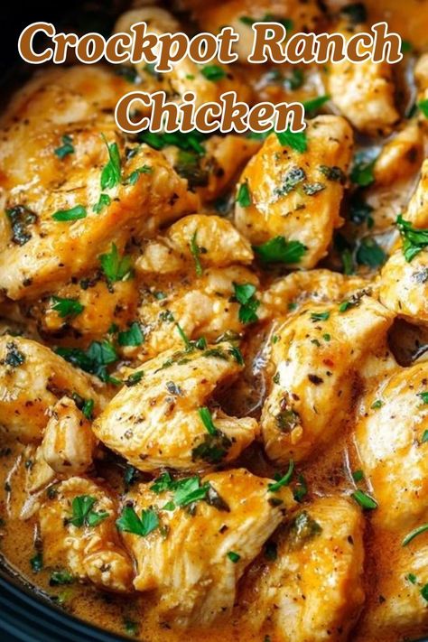 Crockpot Ranch Chicken - Delicious Recipes - Easy Cooking Ideas and Tasty Dishes Slow Cooker Chicken With Ranch Packet, Slow Cooker Everything Chicken, Zesty Ranch Chicken Crockpot, Crockpot Chicken Recipes Plain, Zesty Chicken Crock Pot, Easy Healthy Chicken Recipes Crock Pots, Weight Watcher Chicken Crockpot Recipes, Crockpot Chicken Ranch Potatoes, Ranch Seasoning Chicken Crockpot