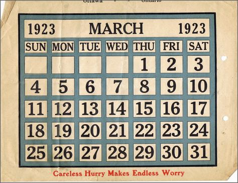 Calendar 1923 Vintage Calendar Design, Vintage Calendar Aesthetic, Etsy Journals, Tresure Island, Retro Calendar, Calendar Designs, Calendar Examples, Table Calendar, Calendar Stamps