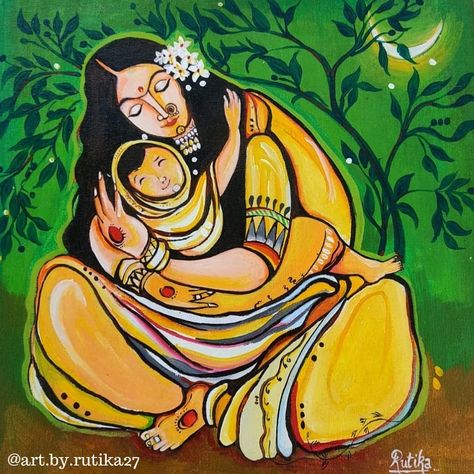 #canvasartwork #canvaspainting #art #aryclicpainting #love #pinterest Unique Mother's Day Painting, Mother Child Painting, Mother And Baby Paintings, Mother And Child Drawing, Mother And Child Painting, Meaningful Paintings, Child Painting, Canvas Art Painting Abstract, Mother Painting