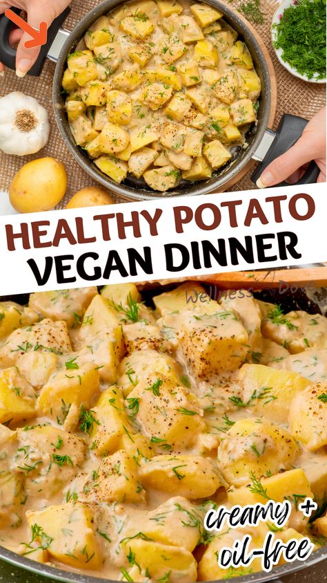 Vegan Dinner With Mashed Potatoes, Vegan Yellow Potato Recipes, Healthy Recipe With Potatoes, Dinner Sides Dairy Free, Easy Oil Free Vegan Recipes, Potato Recipes Dinner Vegetarian, Wfpb Side Dishes, Potatoes Vegan Recipes, Tasty Vegan Dinner Recipes