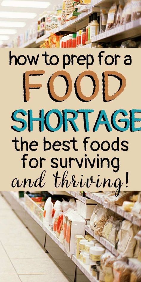 Emergency Preparedness Food Storage, Food Shortage, Survival Food Storage, Survival Skills Emergency Preparedness, Emergency Preparedness Food, Emergency Food Storage, Emergency Food Supply, Meals To Make, Emergency Preparedness Kit