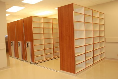 Rolling Storage  Drug Storage  Movable Shelves Pharmacy Shelves, Movable Shelves, High Density Storage, Tools Organization, Medication Storage, Shelves Design, Pharmacy Store, Pharmacy Design, Rolling Storage