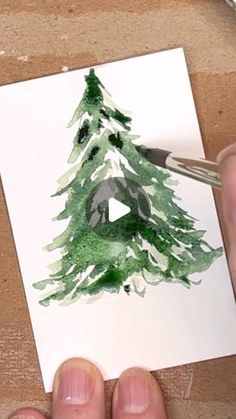 Holiday Cards Handmade Watercolor, Colorful Christmas Painting, Watercolor Winter Trees, Winter Wall Art Diy, How To Watercolor Paint Beginner, Watercolor Christmas Cards Tutorial How To Paint, Winter Painting Watercolor, Christmas Tree Card Ideas, Watercolor Holiday Card Ideas