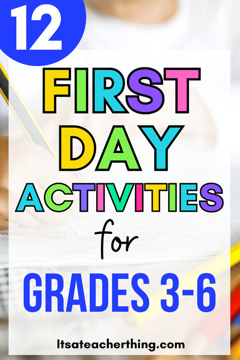 Learn 12 engaging first day of school activities that will help you get to know your students and build those all-important relationships from day 1! Grade 3 First Day Of School Activities, First Day At School Ideas, Fun First Week Of School Activities, Transition Day Activities Year 1, First Day Of School Activities 3rd Grade, Get To Know You Activities Elementary, Getting To Know You Activities For Kids, 1st Day Of School Activities, Welcome Back To School Activities