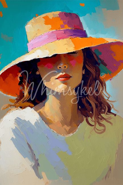 Sunny Dayz is printed on luxurious rice paper and shipped through our print-on-demand print partner. It is available in several sizes making it perfect for your project needs.#portraitart #painting #blackandwhite #portraiture #artisticportraits Women With Hats Painting, Portrait Palette, Abstract People, Acrylic Portrait Painting, Portrait Artists, Butterfly Art Painting, Painting Woman, Diy Abstract Canvas Art, Abstract Face Art