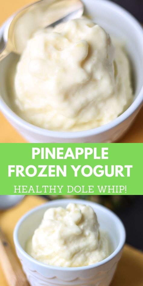 Pineapple Frozen Yogurt, Homemade Frozen Yogurt Recipes, Froyo Recipe, Greek Yogurt Ice Cream, Homemade Frozen Yogurt, Homemade Yogurt Recipes, Creamy Soups, Frozen Yogurt Recipes, Healthy Ice Cream Recipes