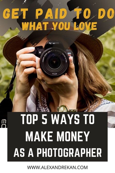 Here are the top 5 ways to make money as a photographer and get paid to do what you love. #photographybusiness #photographyideas #photographyadvice #photographyforbeginners #photographyjob Homebased Businesses, How To Sell Photos, Sell Photos Online, Selling Photos, Selling Photos Online, Photography Jobs, Sell Photos, Photography Basics, Money Ideas