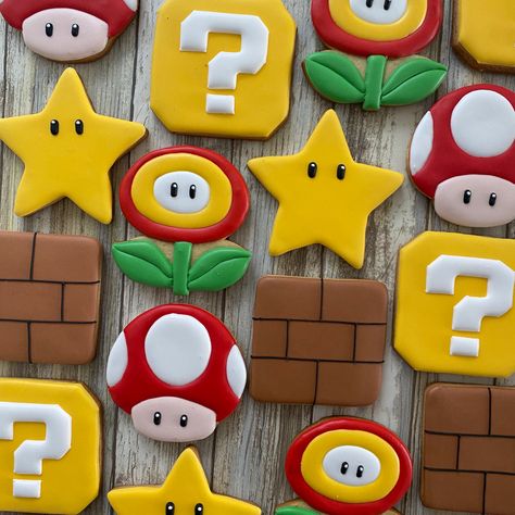 Mario Bros Cookies, Bolo Do Mario, Mario Brothers Birthday Party, Mario Bros Birthday Party Ideas, Mario Bros Cake, Super Mario Cake, Super Mario Bros Birthday Party, Mario E Luigi, Super Mario Bros Party