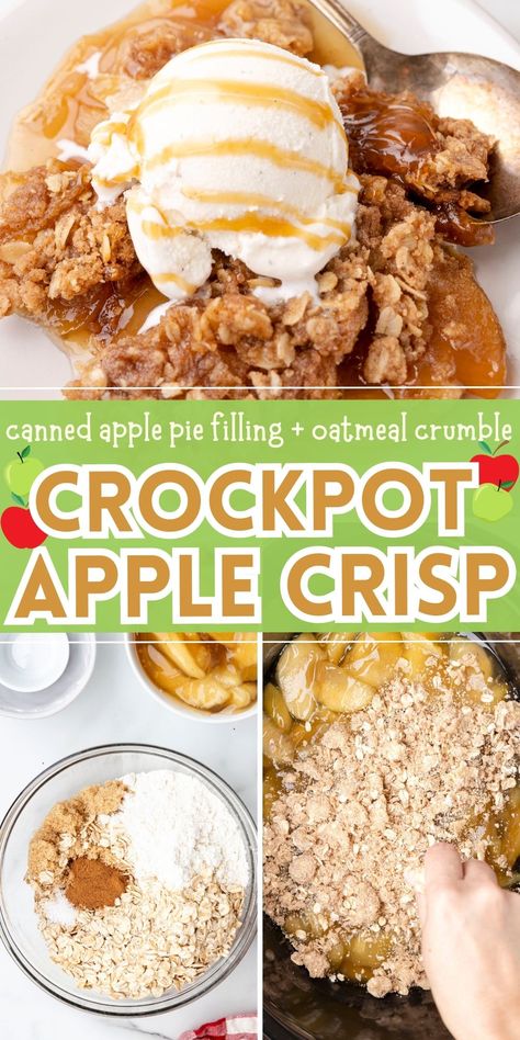 Best Crockpot Apple Crisp, Applecrisp Crockpot, Apple Crisp Crockpot Easy, Fall Crockpot Desserts, Crockpot Apple Pie, Crockpot Dessert, Crockpot Apple Crisp, Apple Crisp Pie, Crockpot Desserts