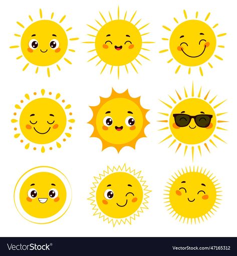 Smiley Face Images, Sun Emoji, Cartoon Sun, Smiling Sun, Cute Smiley Face, Smiling Faces, Happy Sun, Cute Sun, Emoji Faces