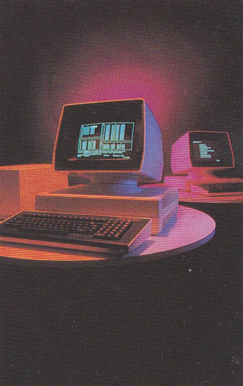 #80s computer design #vaporwave Alter Computer, Old Computer, Tech Aesthetic, Wallpaper Computer, Vaporwave Art, New Retro Wave, 80s Aesthetic, Plakat Design, Vaporwave Aesthetic