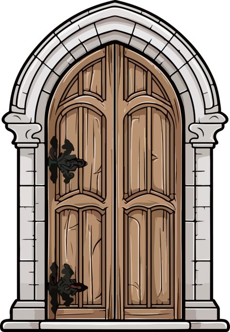 AI generated Castle gate clipart design illustration Gapura Jawa, Castle Gate, Gate House, Tree Saw, Cityscape Photos, Clipart Design, Nature Backgrounds, Marketing Design, Custom Illustration