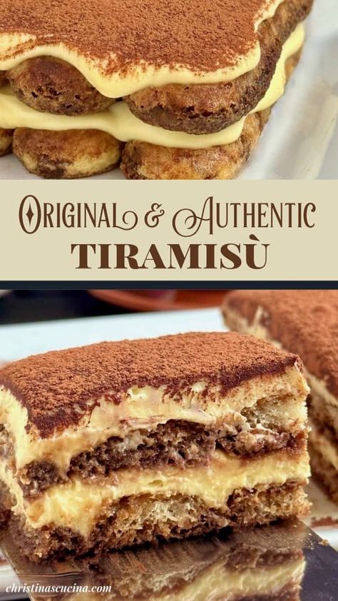 Tiramisu is a simple Italian dessert made from only six ingredients, yet it has won the world over with its flavor and charm. Authentic Tiramisu Recipe, Authentic Tiramisu, Italian Subs, Best Tiramisu Recipe, Culinary Desserts, Italian Desserts Easy, Tiramisu Cake Recipe, Classic Tiramisu, Easy Tiramisu Recipe