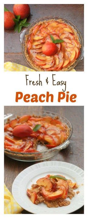 Just 3 ingredients! Get sweet peaches and make this now. HOW TO MAKE FRESH PEACH PIE | More easy recipes at: TeaspoonOfSpice.com @TspCurry Pie Peach, Easy Peach Pie, Fresh Peach Pie, Heavenly Desserts, Homemade Jams, Protein Pancake Mix, Peach Recipes, Graham Cracker Crust Pie, Homemade Graham Crackers