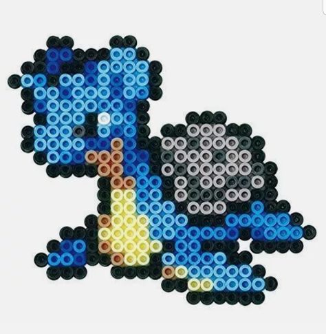 Perler bead pokemon design Lapras Perler Beads, Pokemon Bead Art, Peeler Bead Pokémon, Perler Pokemon Pattern, Pokemon Perler Bead Patterns Templates, Legendary Pokemon Perler Bead Patterns, Perler Beads Ideas Pokemon, Pokemon Fuse Beads, Pokemon Pearl Beads