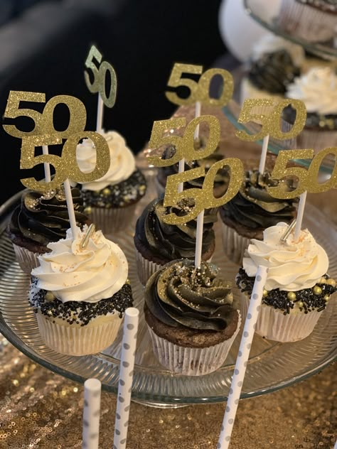 50th Birthday Set Up Ideas, Cupcake Cakes 50th Birthday, 50th Birthday Gift Table Ideas, Centerpieces For 50th Birthday Party For Women, 50 Birthday Party Decorations For Women, 50th Birthday Party Decorations For Men Centerpieces, 50th Birthday Party Ideas For Men Gift Favor Bags, 50th Suprise Birthday Party Ideas, Fifty Party Ideas 50th Birthday