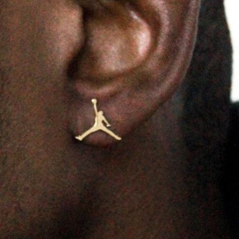 Fashion Jewelry Michael Jordan Earrings Color Gold Tone Size 1cm New With Tag Jordan Earrings, Mens Fashion Jewelry, Gold Jewelry Fashion, Fashion Accessories Jewelry, Earrings Color, Jewelry Gold, Gold Hoop, Michael Jordan, Gold Hoop Earrings