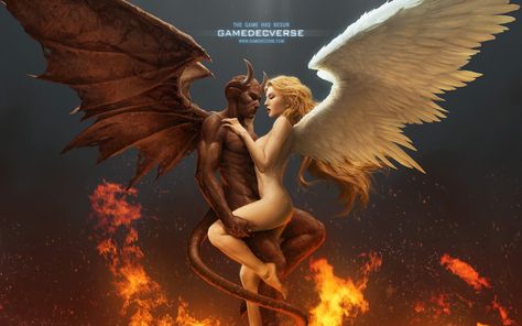 Incubus Demon, Angel Falls, Fire Demon, Male Angel, Angel Wallpaper, Ange Demon, Incubus, Heaven And Hell, Dragon Wings