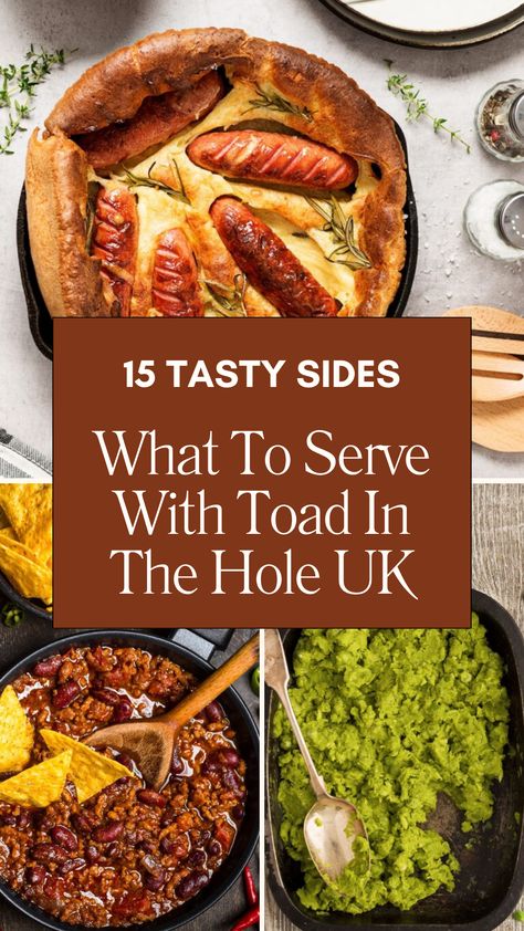 What To Serve With Toad In The Hole UK ( 15 Tasty Sides) British Side Dishes, Red Cabbage Salad, Toad In The Hole, British Dishes, Hearty Meal, Tossed Salad, Chefs Table, Cabbage Salad, Best Side Dishes