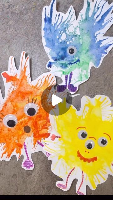 Home is where the art is on Instagram: "These paint blow monsters are so fun to create! You need to use watered down paint (it needs to be really runny!) then use a straw to blow your paint into shapes. When it’s dry you can draw on all the details and add eyes! 
#craft #crafts #crafting #craftideas #toddlercrafts #preschoolcrafts #preschoolactivities #toddleractivities #preschoolathome #craftsforkids #funcrafts #easycrafts" Blow Paint, Art Is, October Crafts, Bug Crafts, Toddler Arts And Crafts, Family Fun Games, Kindergarten Crafts, Monster Mash, Crafty Kids