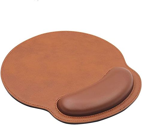 Amazon.com: RICHEN Ergonomic PU Leather Mouse Pad with Wrist Support,Comfort Memory Foam,Waterproof Surface，Non- Slip Rubber Base for Computer Laptop & Mac,Lightweight Rest for Home,Office & Travel (Brown) : Office Products Cool Desk Accessories, Leather Mouse, Leather Mouse Pad, Man Pad, Laptop Shoulder Bag, Wrist Rest, Office Travel, Wrist Support, Ergonomic Mouse