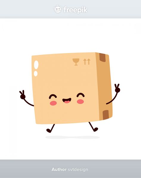 Cute smiling happy parcel,delivery box. ... | Premium Vector #Freepik #vector #box #character #cartoon #delivery Cartoon Box Design, Box Character Design, Box Illustration Design, Object Animation, Thema Dozen, Setup Ba, Box Character, Happy Character, Cartoon Character Illustration