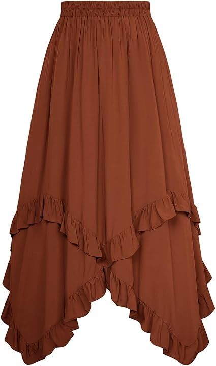 Amazon.com: Scarlet Darkness Women Green Flowy Skirt Boho High Waist Long Skirt Renaissance Skirt Army Green L : Clothing, Shoes & Jewelry Green Flowy Skirt, Maxi Skirt With Pockets, High Waist Long Skirt, Skirt Maxi, Long Skirts For Women, Long Skirts, Skirt With Pockets, Skirts For Women, Flowy Skirt