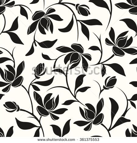 White Magnolia Stock Vectors & Vector Clip Art | Shutterstock White Wildflowers, Black And White Floral Pattern, Textile Prints Design, Silhouette Stencil, Flowers Wallpaper, Black And White Floral, Magnolia Flower, Stenciling, Modern Flower