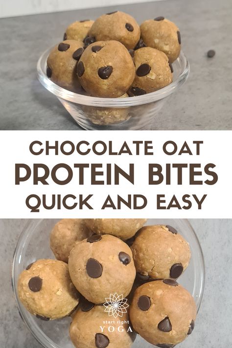 Looking for a tasty and nutritious snack? Try our easy chocolate chip protein bites recipe! With just a few simple ingredients, you can whip up these delicious bites packed with protein and chocolate chips. Protein Bites Recipe, Protein Energy Bites, Energy Bites Recipe, Energy Bites Recipes, Healthy Chocolate Chip, Chocolate Oats, Protein Bites, Chocolate Chip Recipes, Chocolate Protein Powder