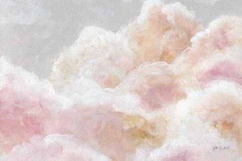 size: 18x12in Art Print: Dreaming in Clouds Ethereal by Yvette St. Amant : Pink Ethereal Aesthetic, Ethereal Art Painting, Zoe Core, Sea Beast, Ethereal Aesthetic, Cloud Art, Cloud Painting, Pink Clouds, Art Collage Wall