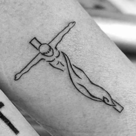 Crucifix Tattoo For Women, Crucifix Tattoo Men, Tattoo Designs Cross, Cross Tattoo Designs For Men, Little Cross Tattoos, Cross Tattoo Design, Crucifix Tattoo, Cruces Tattoo, Jesus Ideas