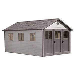 Lifetime 11' x 21' Shed Plastic Storage Sheds, Storage Shed Kits, Shed Floor, Outdoor Storage Shed, Wood Storage Sheds, Carriage Doors, Steel Trusses, Plastic Sheds, Shed Kits