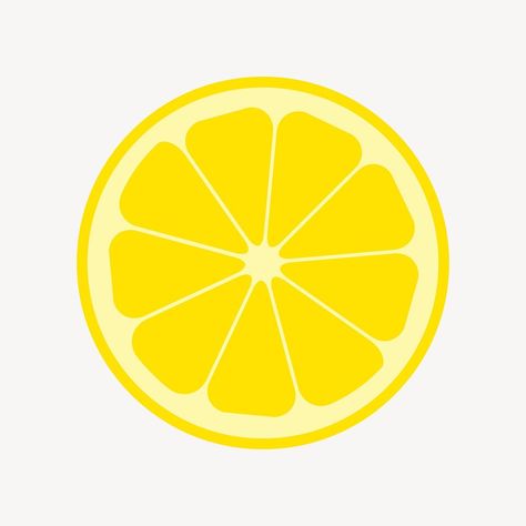 Lemon slice clipart, food illustration vector. Free public domain CC0 image. | free image by rawpixel.com Lemon Vector Illustration, Free Lemon Printables, Lemon Vector, Cartoon Lemon, Grapefruit Slice, Lemon Illustration, Lemon Logo, Lemon Clipart, Candy Kabobs