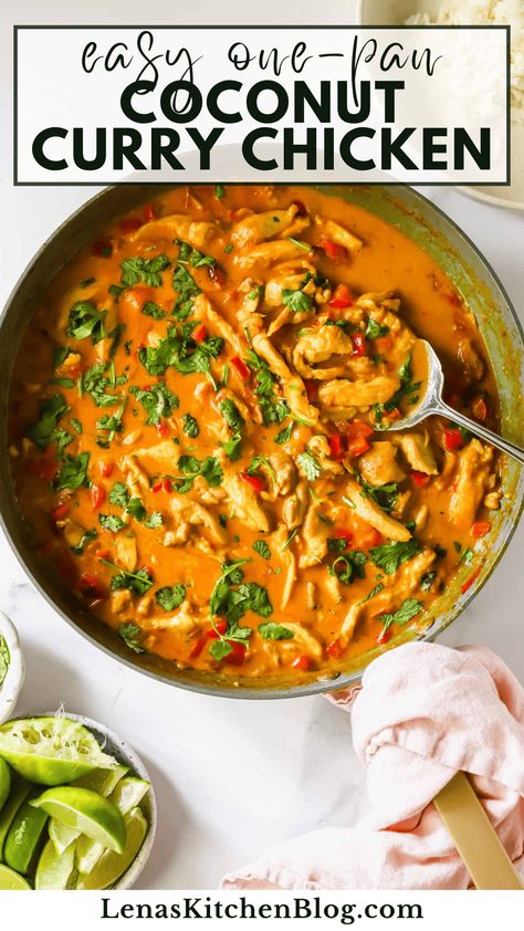 This coconut curry chicken is creamy, comforting, and flavor-packed! Tender chicken pieces are bathed in a sauce featuring rich coconut milk and zesty curry spices. This recipe is versatile enough to pair with rice, bread, or vegetables, perfect for a family dinner or a special occasion. Chicken Curry Recipe With Coconut Milk, Summer Curry Recipes, Chicken Wing Curry, Curry Chicken Rice Recipes, Coconut Milk Chicken Recipes, Summer Curry, Grilled Chicken Dishes, Creamy Coconut Curry, Coconut Curry Chicken Recipes