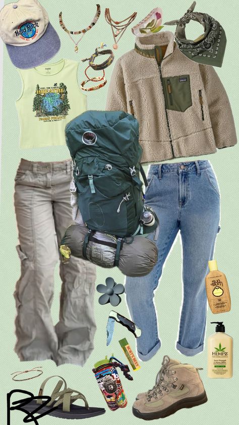 granola girl fit for the win ⛰️🍁🌄🌝🍀 #granolagirl #mountaingirl #mountains #nature #theoutdoors #backpacking #camping Camping Aesthetic Outfits, Granola Fashion, Granola Outfits, Summer Camp Aesthetic, Granola Girl Aesthetic, Backpacking Camping, Mountain Girl, 30s Fashion, Stylish Work Attire