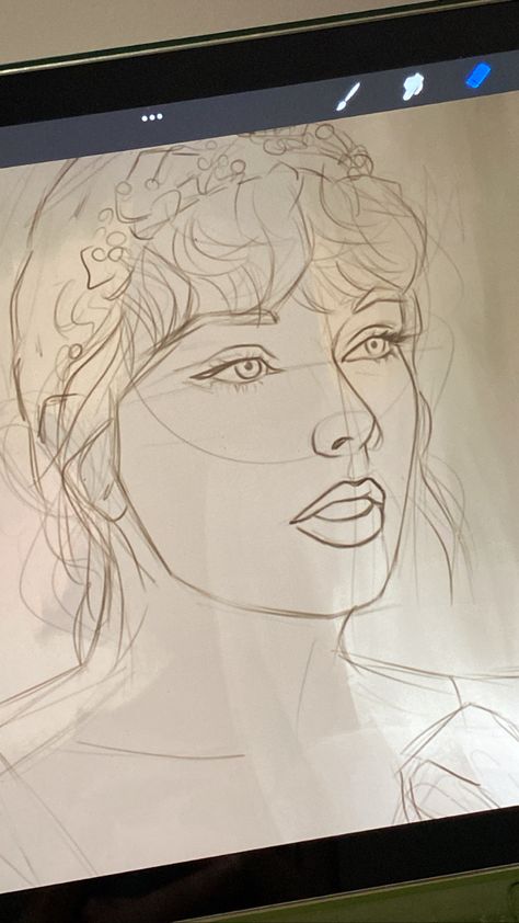 taylor swift Taylor Swift Drawing Procreate, Taylor Swift Cartoon Drawing, Sketchbook Ideas Taylor Swift, Taylor Swift Sketch Pencil Easy, How To Draw Taylor Swift Step By Step, Taylor Swift Sketch Pencil, How To Draw Taylor Swift, Taylor Swift Art Drawing, Drawing Ideas Taylor Swift