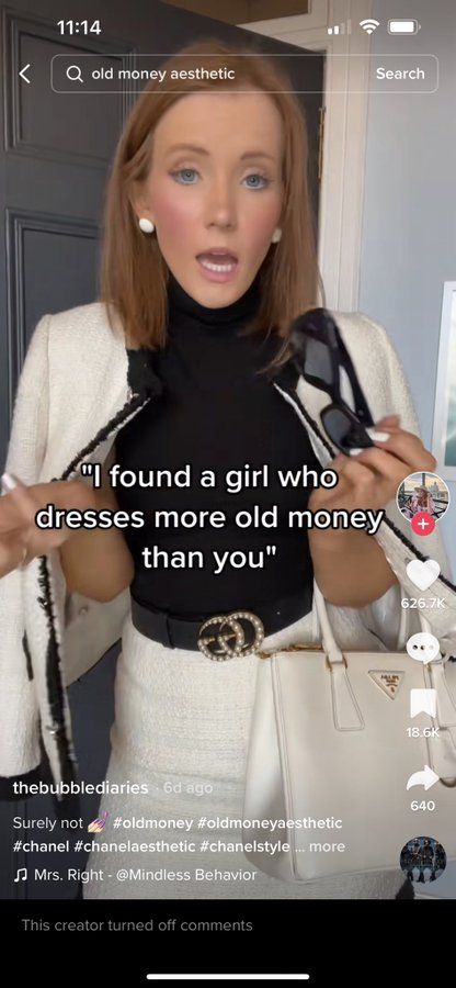 old money…in a gucci belt?? Old Money Belt, Suit And Skirt, Prada Purse, Chanel Aesthetic, Prada Purses, Chanel Suit, Money Belt, Rich Women, Chanel Fashion