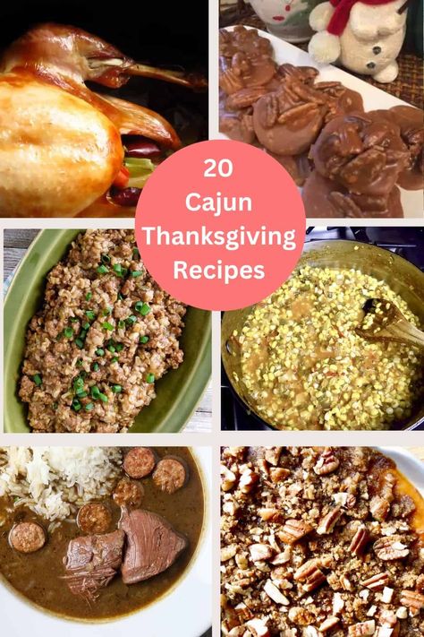 Introduce the bold flavor of these tantalizing Cajun Thanksgiving recipes to your holiday table. From appetizers to desserts, they may steer you away from your traditional Thanksgiving feast, but they won't disappoint! There's roasted turkey, rice dressing, and other traditional side dishes, too Creole Thanksgiving Recipes, New Orleans Thanksgiving Recipes, Cajun Thanksgiving Recipes Side Dishes, Cajun Cake Recipe, Cajun Thanksgiving, French Donuts, Cajun Christmas, Rice Dressing, Cajun Turkey