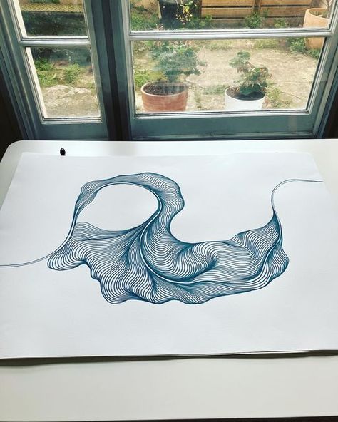 Illustrators On Instagram, Generative Art, Great Wave, Line Art, Abstract Art, Sketch Book, Doodles, Drawings, Instagram