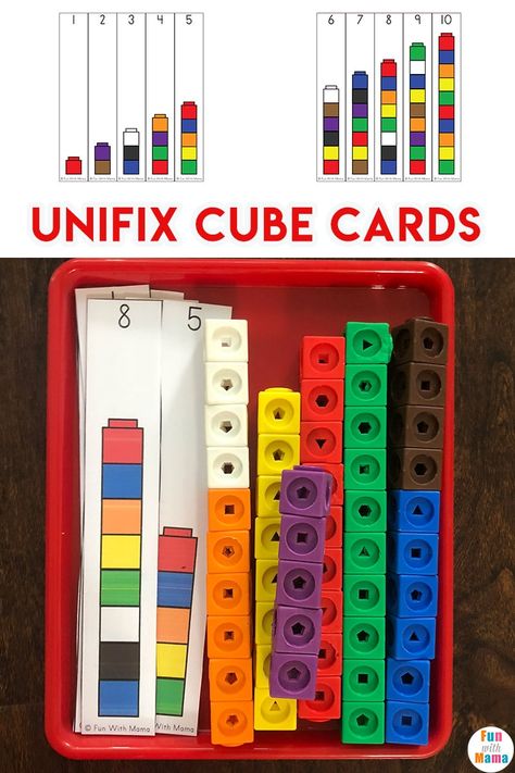 Unifix Cube Activities, Cube Activities, Free Printable Patterns, Unifix Cubes, Snap Cubes, Prek Math, Pattern Activities, Math Manipulatives, Activities For Preschool