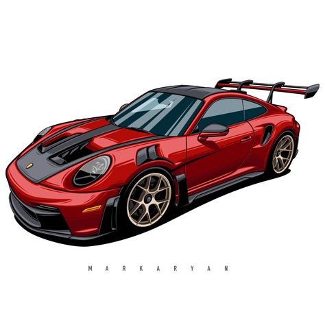 Porsche Gt3 Rs Painting, Car Illustration Art, Porsche Illustration, Uv Poster, Order Illustration, Cars Illustration, Porsche 991 Gt3, Bmw Art, Porsche 991