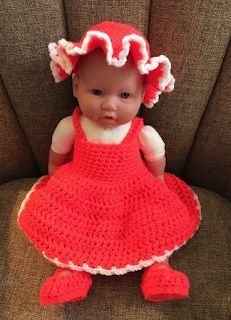 Perfect for your 16-inch doll, this Coral Baby Doll Sundress was crocheted by Craft Attic Resources. She has included the links to all 3 free patterns in her post. Doll Clothes Crochet, Dolls Ideas, Crochet Backpack Pattern, Baby Doll Clothes Patterns, Doll Clothes Patterns Free, Crochet Doll Dress, Bag Pattern Free, Clothes Crochet, Baby Doll Dress