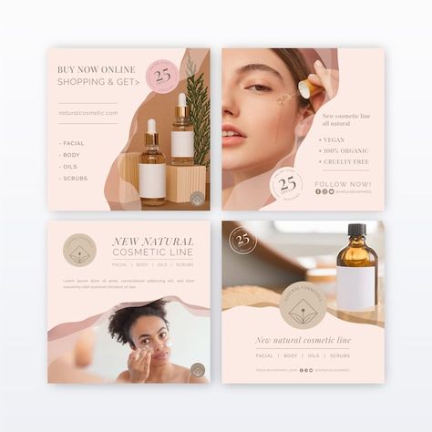 Instagram Design Layout, Instagram Feed Layout, Instagram Template Design, Cosmetic Design, Cosmetic Shop, Instagram Layout, Social Media Design Inspiration, Template Instagram, Instagram Feed Ideas