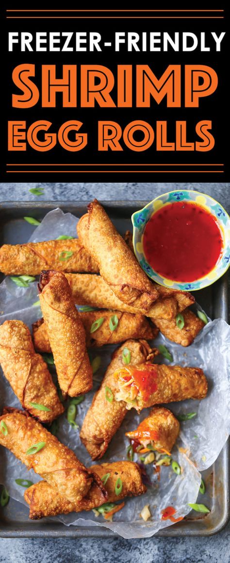 Chinese Egg Rolls, Shrimp Egg Rolls, Homemade Egg Rolls, Shrimp Rolls, Egg Roll Wrappers, Egg Roll Recipes, Easy Chinese Recipes, Chop Suey, Fried Shrimp